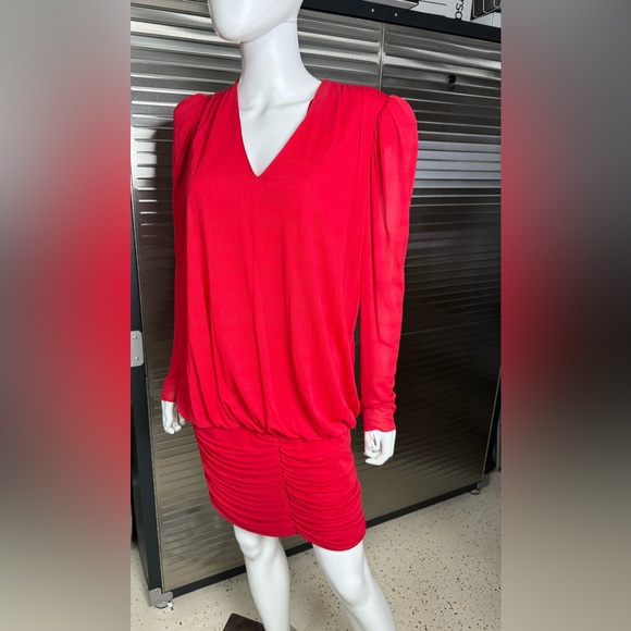 Frederick's of Hollywood Dresses & Skirts - Vintage Frederick’s of Hollywood Ruched Red Dress Large